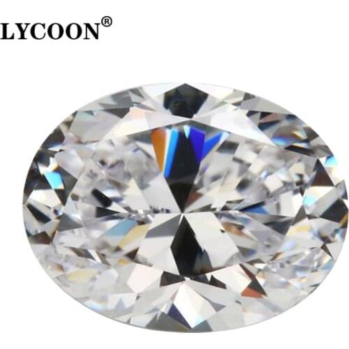 High quality Wholesale 100pcs/lot 2x3mm to 6x8mm 5A Cubic Zirconia white oval shape perfect cut CZ stone