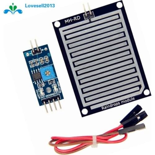 1Set Raindrop Detection Sensor Snow Rain Detector Weather Monitoring Module For Arduino 3.3V-5V