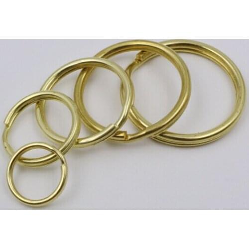 10 piece/lot Pure copper key ring brass DIY hardware fittings leather fittings