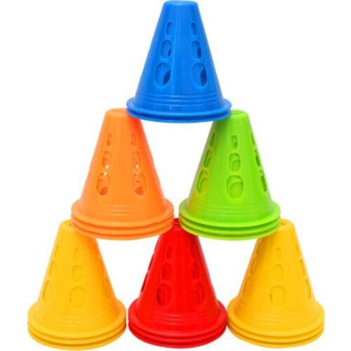 10 Pcs/Lot Sport Football Soccer Rugby Training Cone Cylinder Outdoor Football Train Obstacles For Roller Skating
