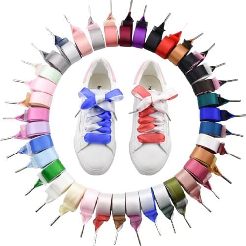 2cm*120cm Satin Ribbon Shoelaces Flat Shoe Laces for Sneakers