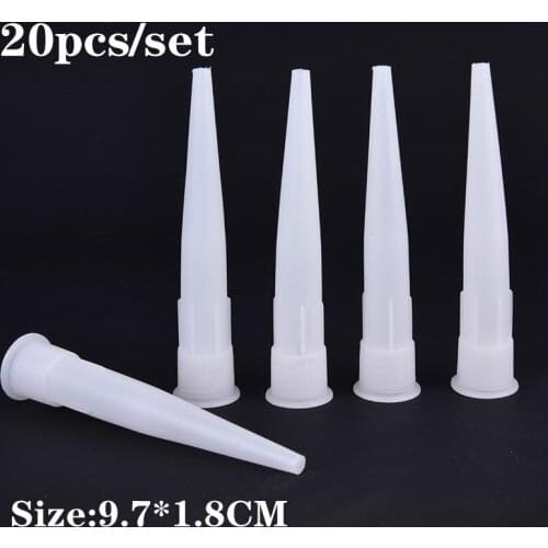 20pcs Universal Caulking Nozzle Glass Glue Tip Mouth Home Construction Tools