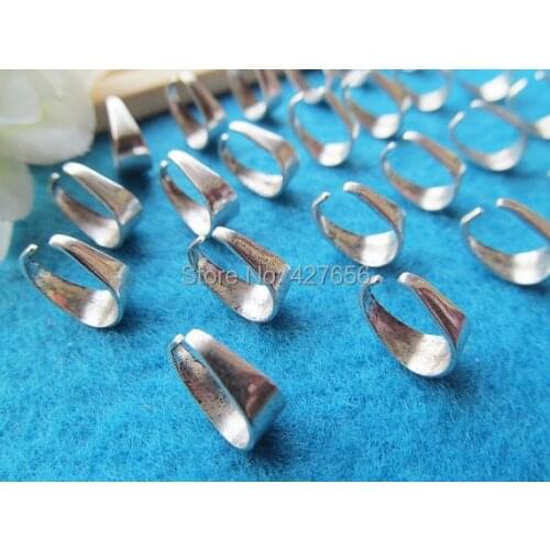 200pcs 5.35mmx11.40mm Antique Silver tone Bails Beads Connector Pendant Cham Finding,Fit Charm Bracelet Necklace,DIY Accessory