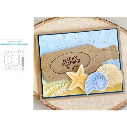 2021 New Arrival Drifting Bottle Metal Cutting Dies Craft Design Scrapbooking Handmade Mould Blade Punch Stencils Dies Cut Model