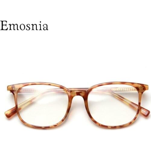 2021 Anti Blue Light Square Glasses Frame Womens Eyeglasses Computer Reading Vintage Men Spectacles Transparent Frames UV400