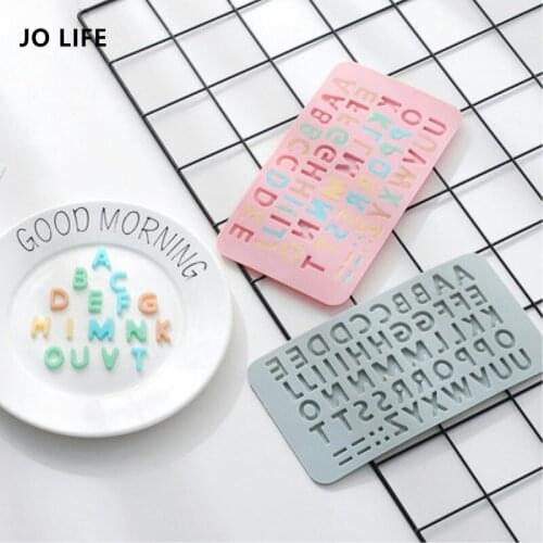 JO LIFE 26Letters English Alphabet Cookie molds Walnut Cake Pop Mold Silicone Birthday Cake Mold