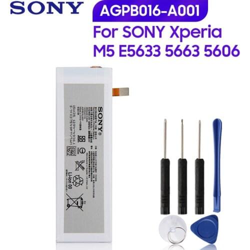 Original Replacement Sony Battery For SONY Xperia M5 E5603 E5606 E5663 E5653 Authentic Phone Battery 2600mAh