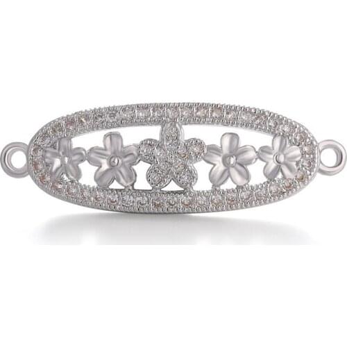 2019 Fashion Wholesale Jewelry Findings Components Flowers Charm Connectors For Jewelry Making Accessoires For Bracelet Diy