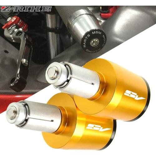 Motorcycle Accessories CNC Aluminum 7/8'' 22MM Handlebar Grips Handle Bar Cap End Plugs For SUZUKI SV650/S SV 650S 1999-2009