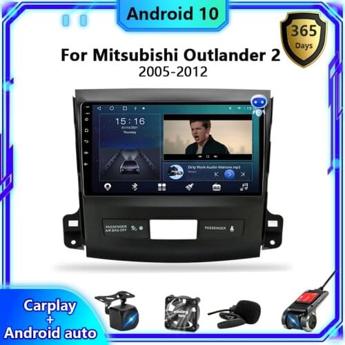 Develuck 2 Din Android 10 Car Radio Multimedia Player for Mitsubishi Outlander Xl 2 2005-2011 GPS Navigation Android Car Stereo