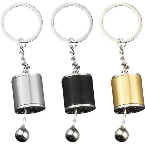 Car Shifter Keyring, Auto Gear Shifter Model Keychain Car Shift Shaped Metal Alloy memorable and collectible Key Rings gift
