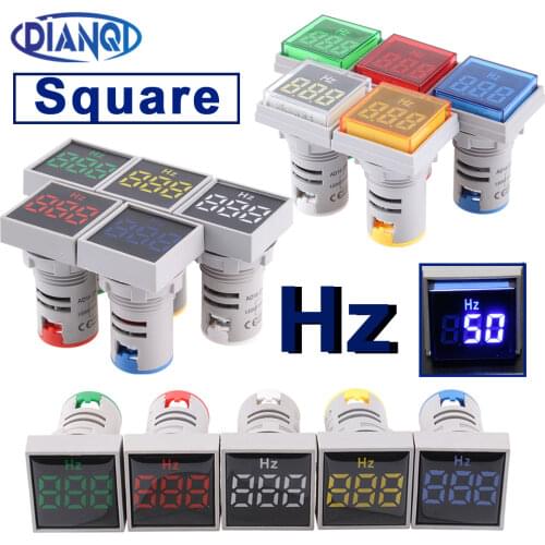 Digital Display Electricity Hertz meter Frequency meter indicator light AC meter Red Combo Tester 0-99 Hz Green White Yellow