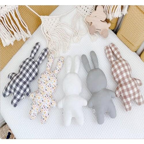 Baby Pillows Cotton Cartoon Rabbit Doll Toy Newborn Infant Comfort Sleepping Anti-stresses Mini Pillows Bedding Kids Room Decor