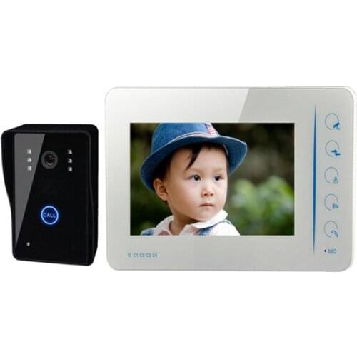 Home Security System 7 inch TFT Color Touch Key Video Door Phone Intercom System