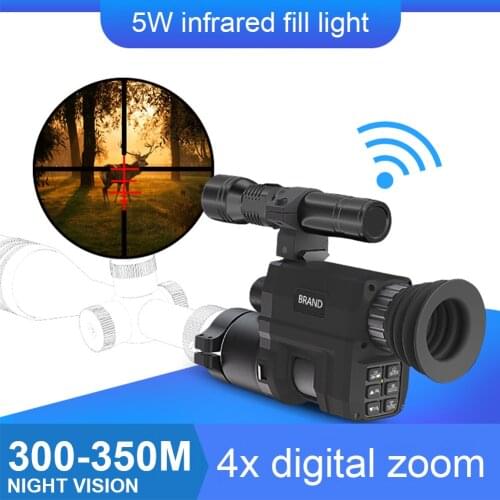 Infrared Night Vison Monocular with 1.3" TFT Display HD Photo Video Digital Scope with Flashlight Laser for Hunting Surveillance