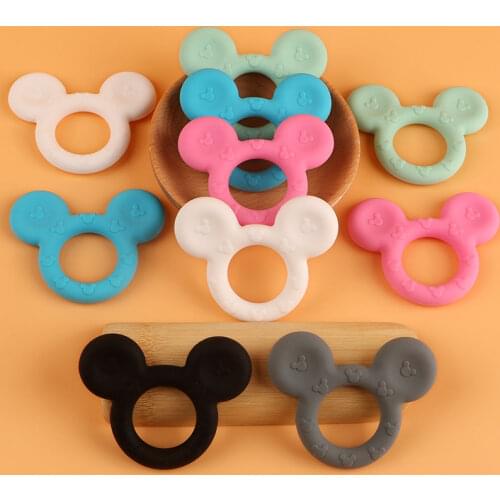 Kovic 1 Piece Set Of Silicone Dental Floss Cartoon Shape Food Grade Baby Teeth Care Teething Ring Toy Gifts Pacifier Chain Clips