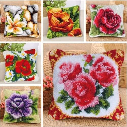 Latch Hook Rug Kits Smyrna Foamiran Needlework Latch Hook Foamiran For Flowers Embroidery Carpet Cushion Button Package Diiy