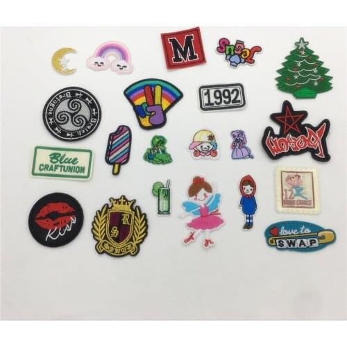Hot Sale Cartoon Badge Patch Stickers Sewing Clothes Hot Melt Adhesive Tape Stickers Decoration DIY Clothing Decals Accessories