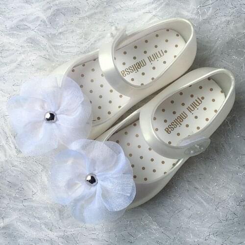 New Mini Melissa Childrens candy Shoes Camellia crystal Beach Sandals Kids Girl Princess PVC Soft Candy shoes MN025