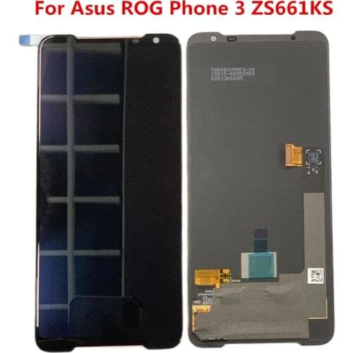 Original 6.59" LCD For Asus ROG Phone 3 ZS661KS LCD Display Screen+Touch Panel Digitizer For ROG Phone 3 Strix ASUS_I003DD+Tools