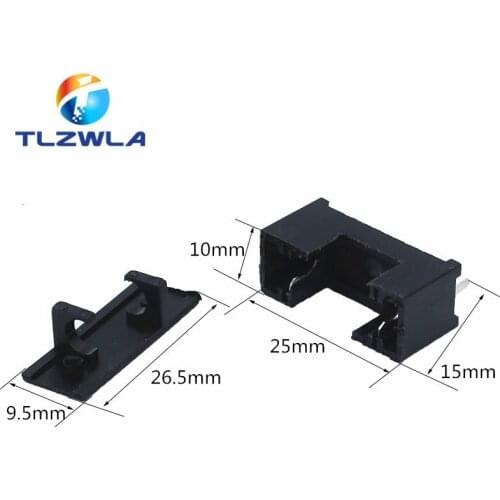 100pcs 5x20mm fuse holder PCB welded plate FUSE holder 5*20 black FUSE box MF563-4A250V with cover
