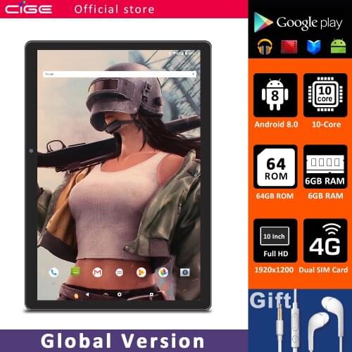 10 inch Tablet PC Android Ten Core 6GB RAM 64GB ROM 13.0MP 1920*1200 IPS 4G Tablets 5G WIFI Bluetooth GPS 10.1 Kids