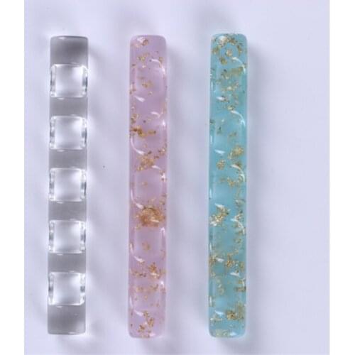 5 Grids Acrylic Clear Nail Brush Rack Shelf Painting Pen Rest Holder Stand Colorful UV Gel Brush Display Holder