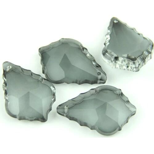 Black Dia 38MM/50MM/63MM/76MM K9 Optical Crystal Maple Leaf Prism Pendant Glass Pendant For Lighting Decoration