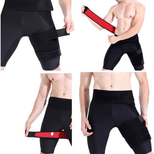 Adjustable Groin Support Men Women Compression Sport Thigh Waist Wrap Strap Hip Stability Brace Protector Leg Inguinal Belt