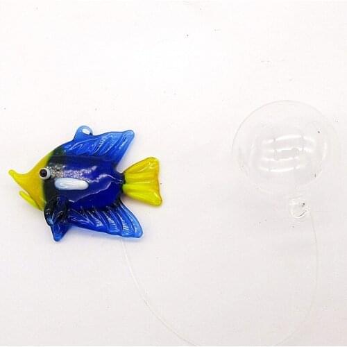 Custom hand blown Murano float glass tropical fish Mini Figurines aquarium decoration pendant Accessories glass animal statue