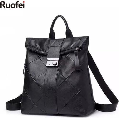 New Fashion Women Backpack High Quality Youth Leather Backpacks for Teenage Girls Female School Shoulder Bag Bagpack mochila