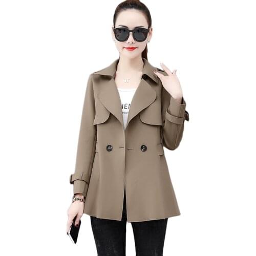 Spring Autumn Elegant Long Women Trench coat Casual Solid Overcoat Plus Size Long Sleeve Windbreaker Female Trench Outerwear 3XL