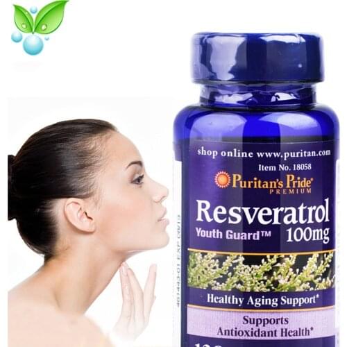 The United States Imported Genuine Resveratrol Capsules 100mg 120 Capsules Puritans Pride Polygonum Cuspidatum Extract