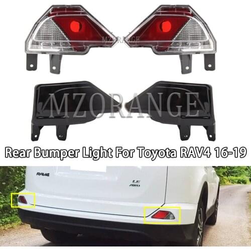 Rear Bumper Light For Toyota RAV4 2016 2017 2018 2019 led tail lights bumper light fog light Without LED Turn Signal Lamp