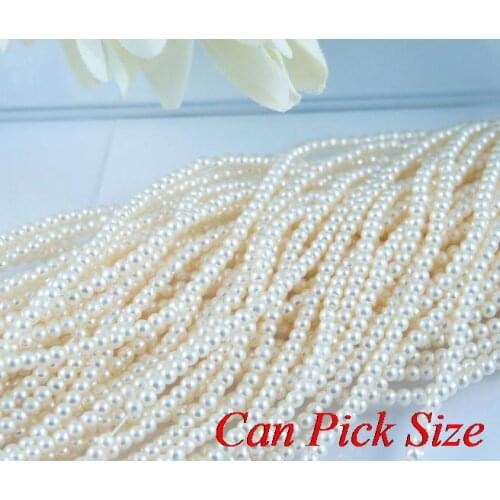 High quality nosnv Bubblegum white ABS mixed multicolor 4mm 6mm 8mm 10mm 20mm Imitation resin Loose Acrylic Pearl Beads ball
