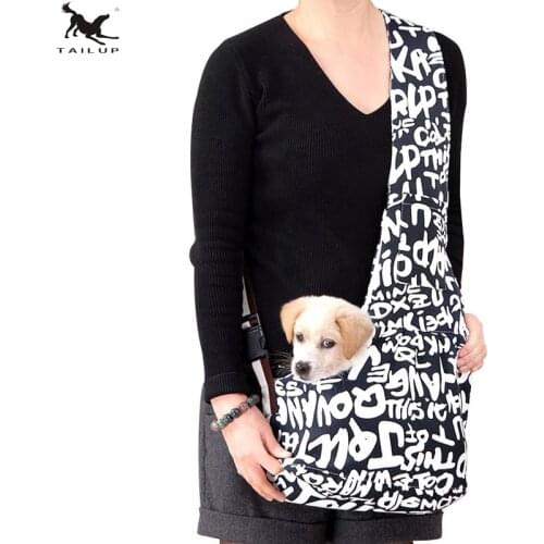 [TAILUP]Pet Dog Carrier Bag Travel Shoulder Bag Puppy Dog Slings Carry Bag Pet Cat Chest Backpack bag Pets Supplier PP010Navy