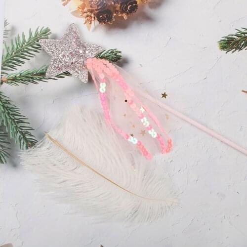 1pc Cute Fairy Wands Pentagram Magic Wand Fairy Stick Performance Props for Party Cosplay Wedding