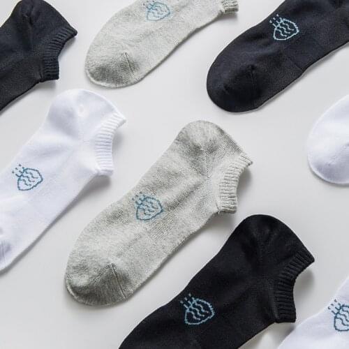 3Pairs/lot Men Socks Cotton Summer Breathable Anti-Bacteria Socks No Show Boat Socks Solid Short Socks for Male LANGSHA