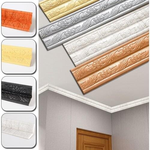 3D Three-Dimensional Skirting Line Waist Line Self-Adhesive Home Decoration Ceiling Corner Line Background Wall Sealing Line