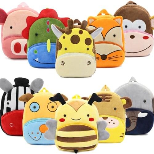 3D Cartoon Plush Children Backpacks kindergarten Schoolbag Animal Kids Backpack Children School Bags Girls Boys Backpacks