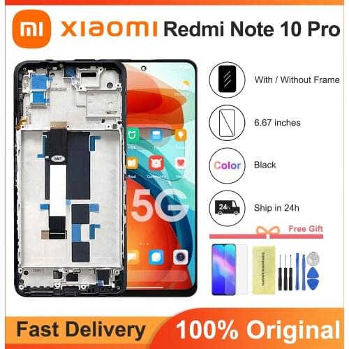6.67'' Original For Redmi Note 10 Pro China Version Display Touch Panel screen For redmi note 10 pro lcd display 100% Test