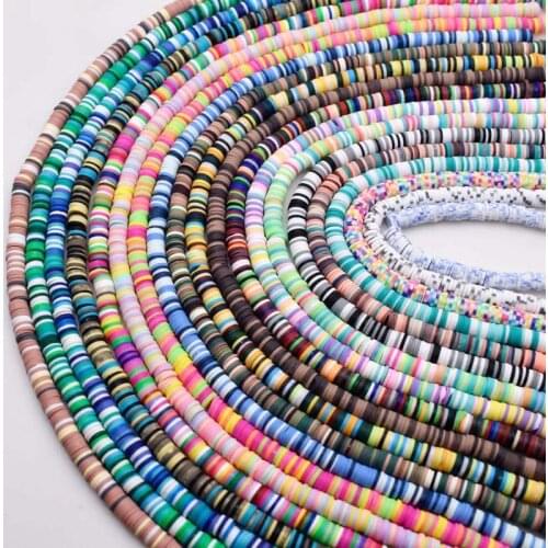 6mm DIY Jewelry Findings Clay Beads for Jewelry Making Mix Color Design Bracelet Boho Necklace Jewelry Spacer Colour Disk Beads