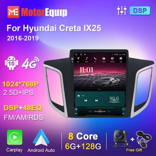 Car Radio For Hyundai Creta IX25 2016 2017 2018 2019 Tesla StyleMultimedia Stereo Player Audio Video GPS Navigation 2din no dvd