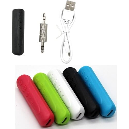 Car Bluetooth Kit Car Music Adapter 3.5mm Streaming A2DP Receiver Wireless Auto AUX Audio Adapter with Mic for Vehicle Speaker