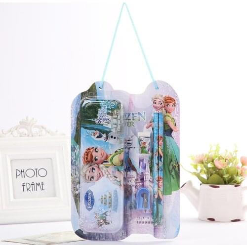 Disney Frozen Mickey Princess Student Children’s Stationery Set Pencil Pencil Case Eraser Pencil Sharpener School Supplies Gift