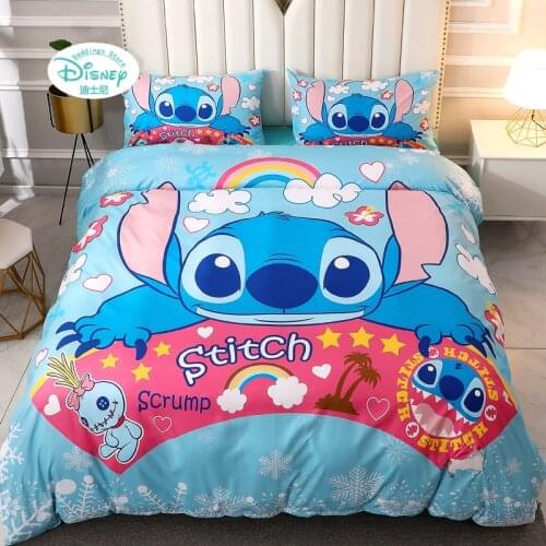 Disney Lilo & Stitch Baby Children Kids Bedding Sets Duvet Cover Set Flatsheet Pillowcase Single Full Queen Size Gifts