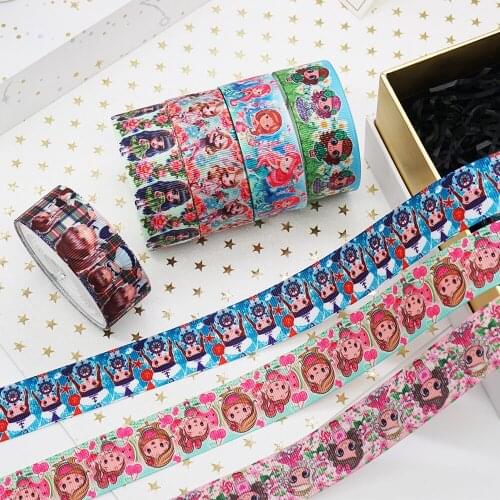 DIY Cartoon Printed Grosgrain Ribbon For Craft Supplies Sewing Accessories 5 Yards, Planar Resins Mold 10 Pieces. MR8R8