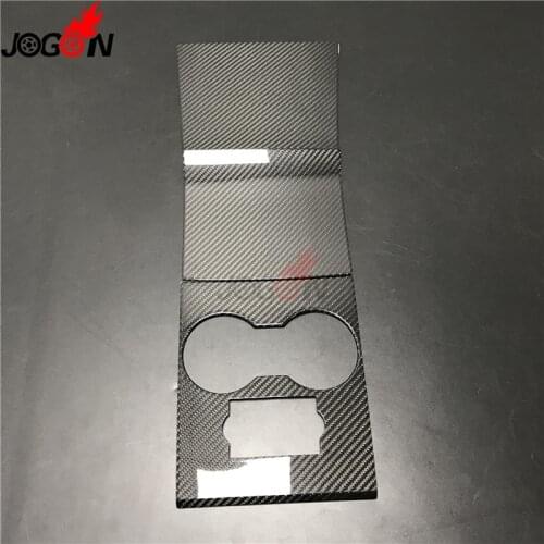 Glossy / Matte Real Carbon Fiber For Tesla Model 3 2017- 2020 Car Interior Gear Shift Panel Cup Holder Box Cover Trim Stickers