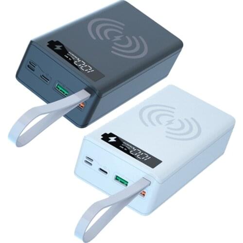 Welding Free 12*18650 Battery Storage Box PD QC3.0 USB 10W Fast Wireless Charging Power Bank Case 18650 Battery Holder Box