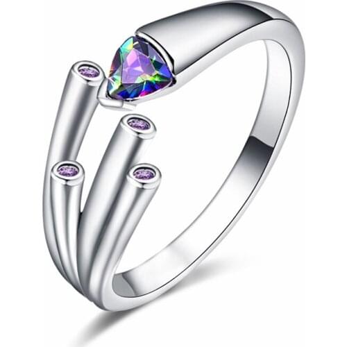 Creative Triangle Rings For Women Fashion Geometric Female Color Jewelry Gifts Ladies Wedding Party Jewelry